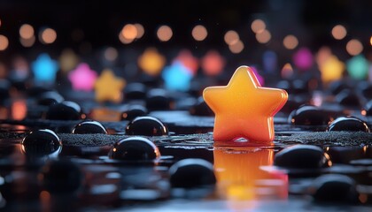 Enhance your brand with vibrant visuals Captivating images of digital review board with colorful, animated star ratings can amplify customer trust and boost engagement Discover a stunning collection