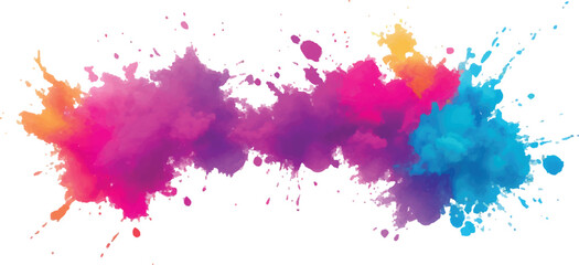 Vibrant Watercolor Splash and Brush Strokes, Imbuing the Canvas with Colorful and Bold Stains, Splashes, and Streaks, All Set Against a Clean White Background for a Contemporary and Artistic Flair.
