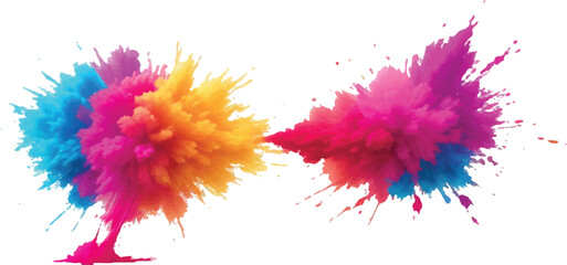 Vibrant Watercolor Splash and Brush Strokes, Imbuing the Canvas with Colorful and Bold Stains, Splashes, and Streaks, All Set Against a Clean White Background for a Contemporary and Artistic Flair.
