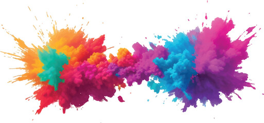 
Lively and Bold Watercolor Stains and Brush Strokes in an Explosive Burst of Colors, Creating a Modern Abstract Design on a Crisp White Canvas, Bringing a Dynamic Artistic Expression.
