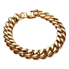 Obraz premium Stylish gold chain bracelet, a perfect accessory for adding a touch of elegance and sophistication to any outfit.