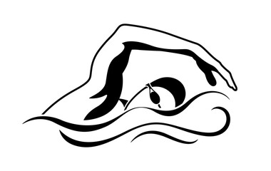 Swimming Logo Icon. Vector illustration