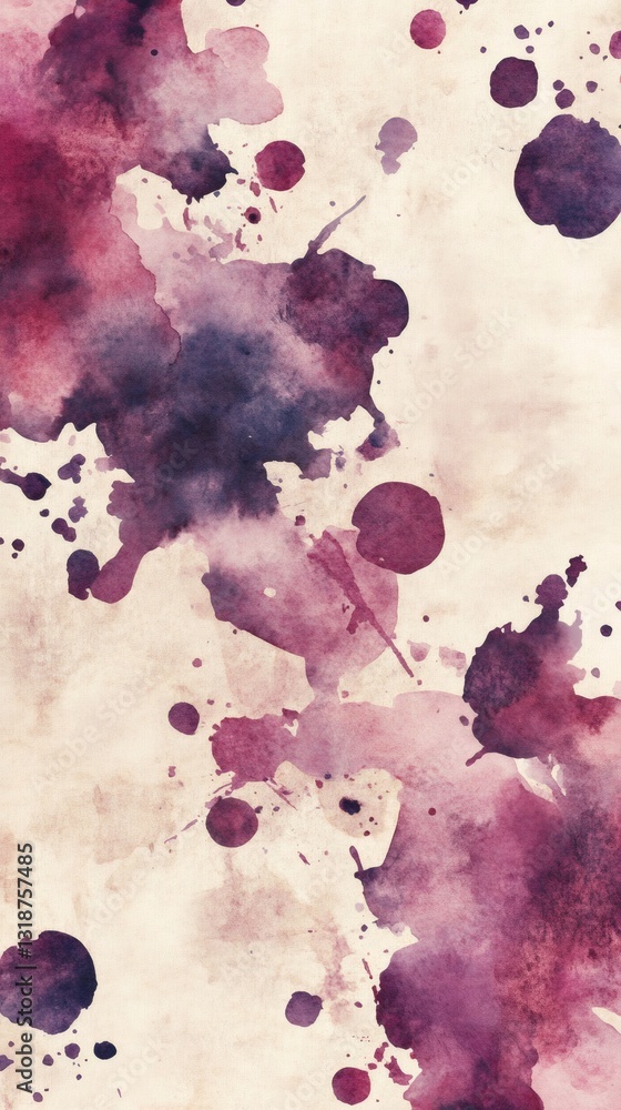 Poster vibrant watercolor splashes spreading across textured paper, generating dynamic artistic shapes with