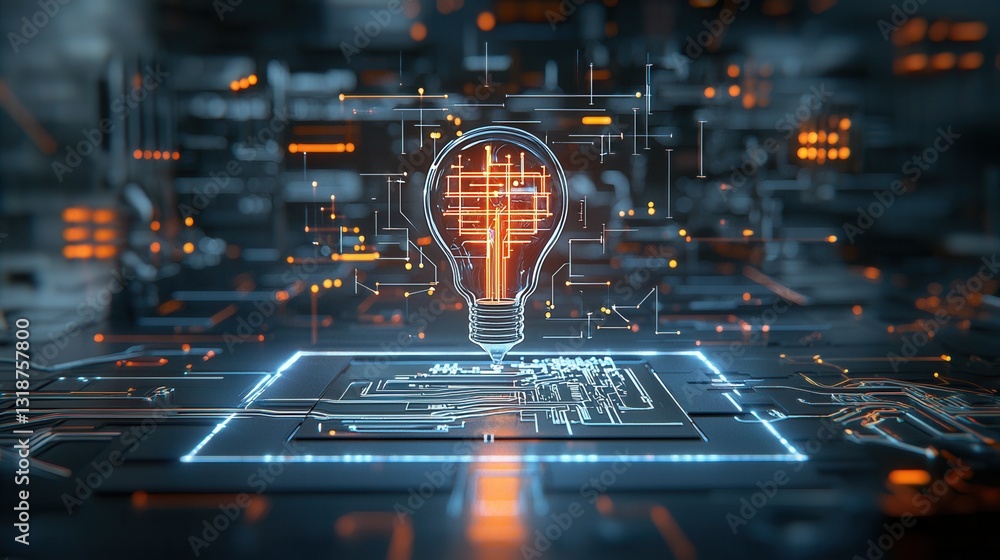 Aufkleber hyper detailed digital artwork depicting a futuristic digital intelligence system with intricate neo