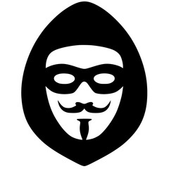 Hacker logo silhouette