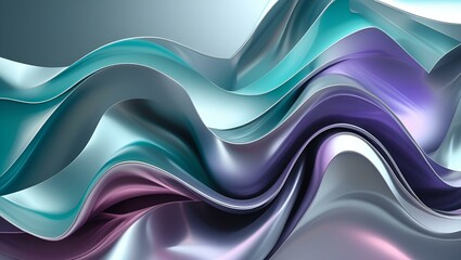 Obraz premium Futuristic blue lines flow in a smooth, abstract wave pattern