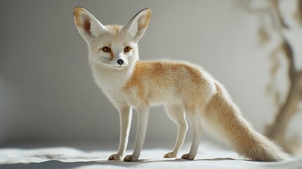 Enchanting Close-Up of a Fox with Light Orange and White Fur