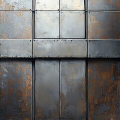 Rustic Metal Wall Texture: Industrial Background