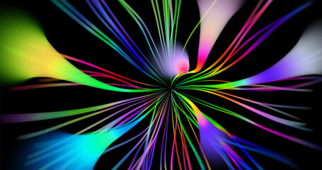 Wave pattern vector. 3D glowing abstract digital particles background. Technology concept. Abstract background. Future vector illustration.