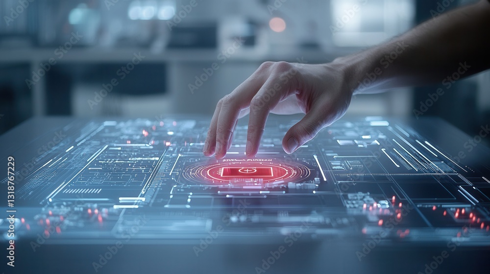 Poster intense cyber world scene of a hacker s swiftly moving hands on a futuristic digital interface showc