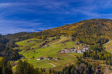 Typical landscape near San Martin de Tor, Dolomiti, South Tyrol, Italy