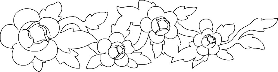 sketch vector illustration silhouette design decorative carving ornament floral decoration classic vintage ethnic