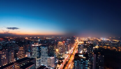 Obraz premium the night view of the city