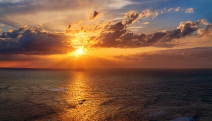 the sunrise of the sea