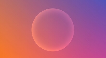 Soft glowing orb floats gently on vibrant gradient background. AI Generated
