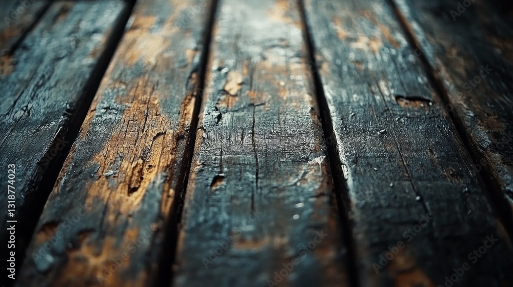 Poster textured wooden planks display a rich tapestry of age and character, showcasing unique grains and im