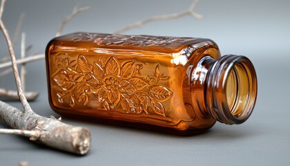 Discover the ideal storage solution a durable amber bottle with precision safety seal, perfect for scientific equipment and laboratory use Preserving volatile compounds, it ensures sample integrity