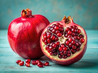 Burst with antioxidants, juicy pomegranate seeds are a healthy and delicious treat, perfect for vibrant food photography.
