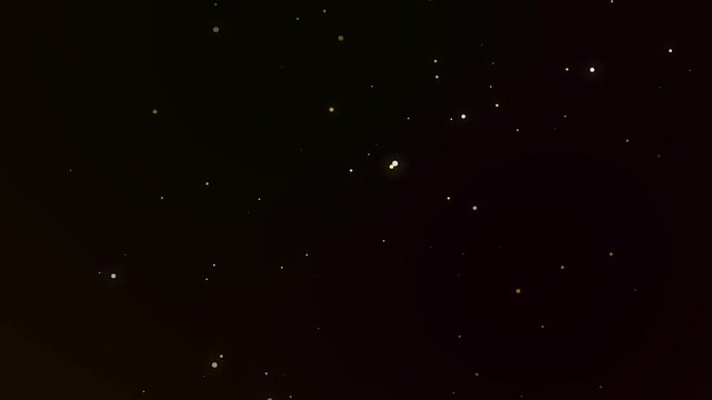 Particle glittering celebration with beautiful circle speaker under deep night sky, showcasing starry burst and glowing glistering light effect, perfect for festive holiday decoration with gold