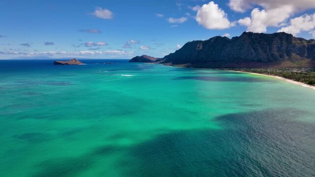 Clear Day in Waimanalo with Molokai and Maui in the background