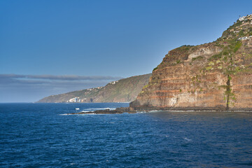 Fototapeta premium Volcanic cliffs and ocean view in Tenerife........
