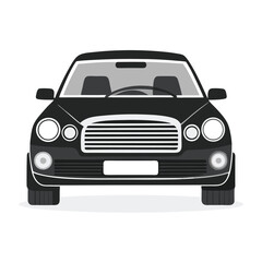 retro car isolated on white