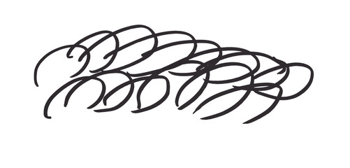 Draw a black pencil line separated on a transparent background.