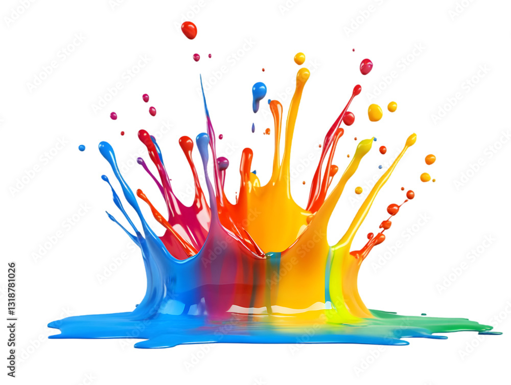 Poster a vibrant splash of colorful paint creating an artistic and dynamic visual impact.