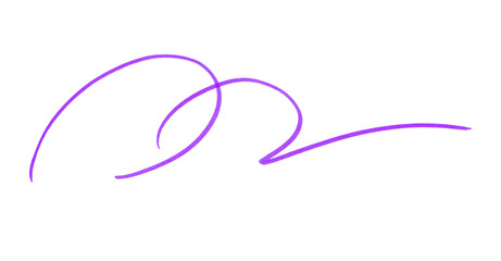 Draw a purple pencil line isolated on a transparent background.