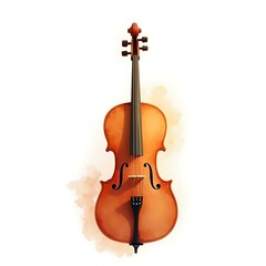 Obraz premium 3D Cello isolated on a white background