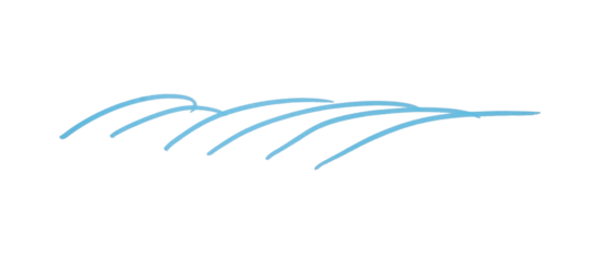 Draw a light blue pencil line separated on a transparent background.