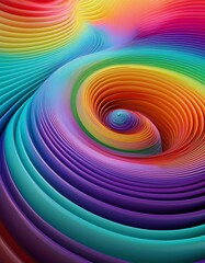 Obraz premium Abstract horizontal background with colorful waves and concentric circles
