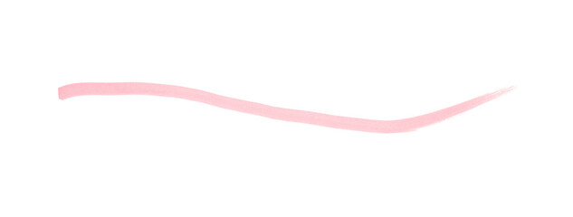 Draw a pink pencil line isolated on a transparent background.
