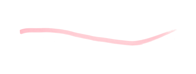 Draw a pink pencil line isolated on a transparent background.