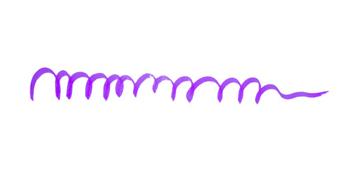 Draw a purple pencil line isolated on a transparent background.