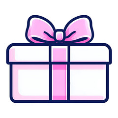 Gift Box with Ribbon – perfect for birthdays, weddings, anniversaries, Christmas, and other celebrations- cutout, transparent