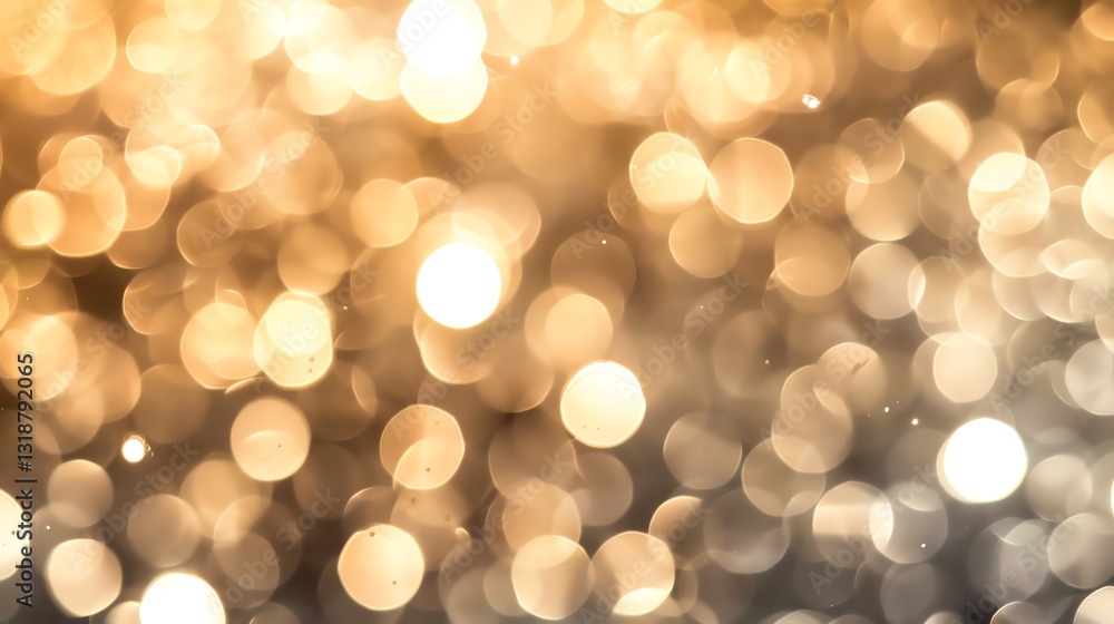 Canvas Prints abstract golden bokeh lights.