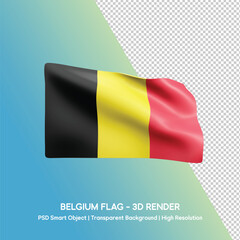 Belgium Flag 3D Render