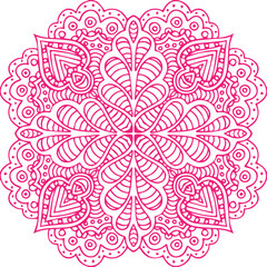 Beautiful flower art and mandala vector design