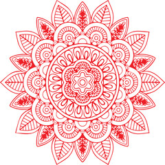 Beautiful flower art and mandala vector design