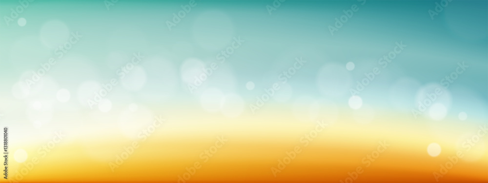 Poster background color gardient orange,yellow and green pastel,spring background with blurry abstract boke