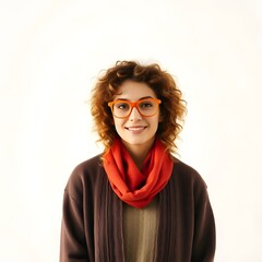 women with glasses, orange glasses, digital art, illustration, portrait, female, fashion, style, modern, contemporary, graphic, design, artwork, creative, artistic, visual, image, trendy, fashionable,