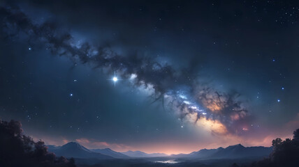 Fototapeta premium Night sky with stars in the galaxy