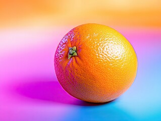 orange isolated on colorful background