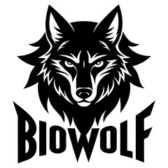 Biowolf silhouette vector illustration 