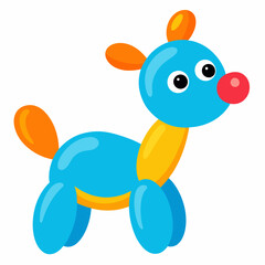 Cartoon balloon animals vector illustration 