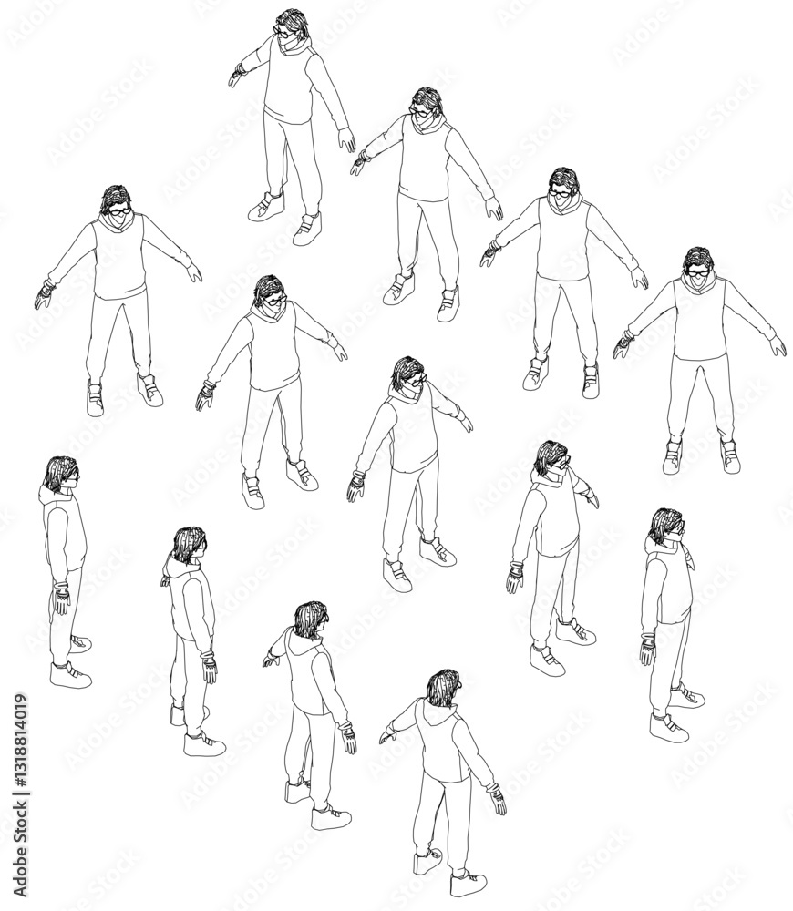 Poster a group of people are standing in a circle, with some of them holding hands. concept of unity and to