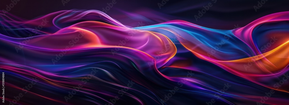 Poster abstract dark background with colorful wavy lines on it abstract colorful wavy lines gradient.