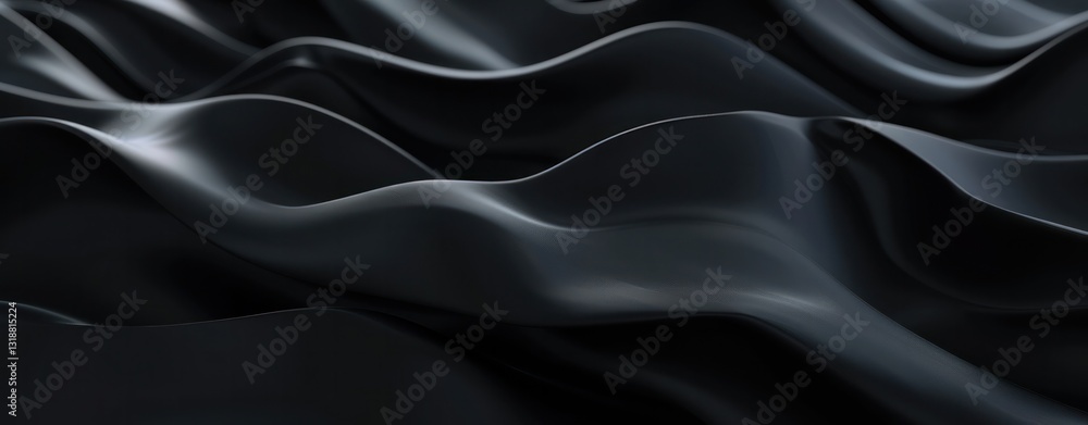 Poster wave curve flowing fluid smooth abstract modern elegant minimalist silk motion art ripple curve wave