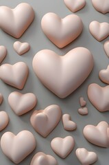 Floating with ultra-smooth edges and realistic shading, visually stunning composition, perfect for social media, ads, and greeting card designs,Generative Ai